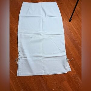 Soft Baby Blue Double Split Skirt